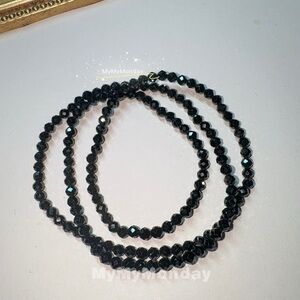 Black Spinel Bracelet / Necklace 3.5mm